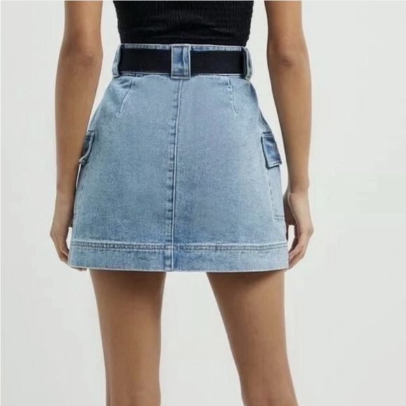 PacSun Cargo Belted Denim Skirt, NWT - Picture 3 of 15